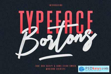 Bortons Font Duo Swash Typeface