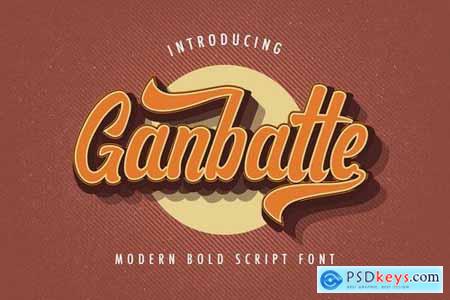 Ganbatte - Bold Script Font
