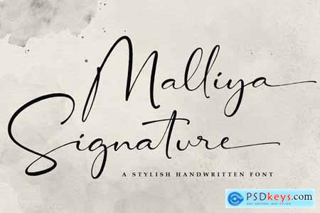 Malliya Signature Font