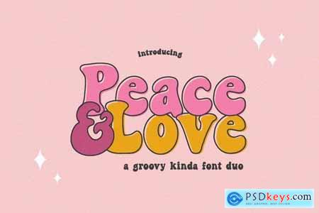 Peace and Love Font Duo