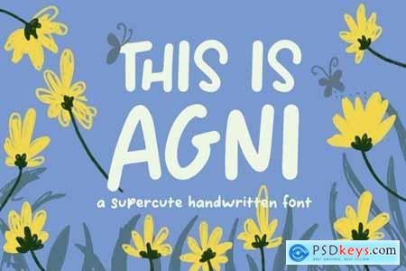 This Is Agni  Cute Handwritten Font