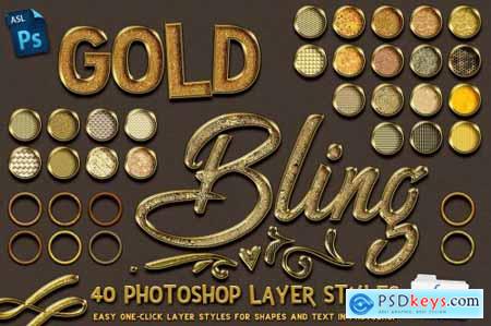 Gold Bling Photoshop Layer Styles 5115006