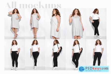 Plus Size Woman Fashion Mockups 5002907