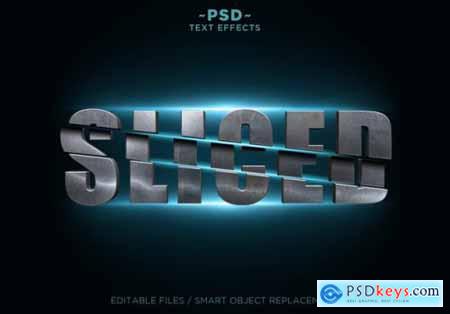 Sliced effects text template