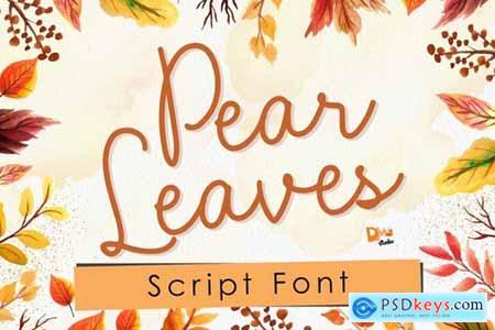 Pear Leaves - Autumn Script Font