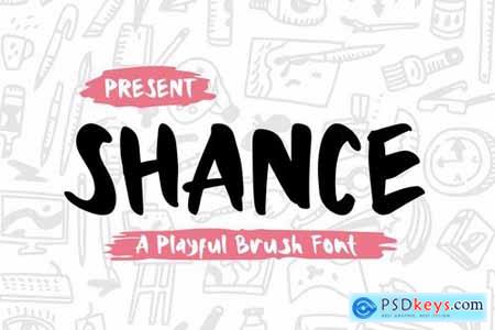 Shance - A Playful Brush Font