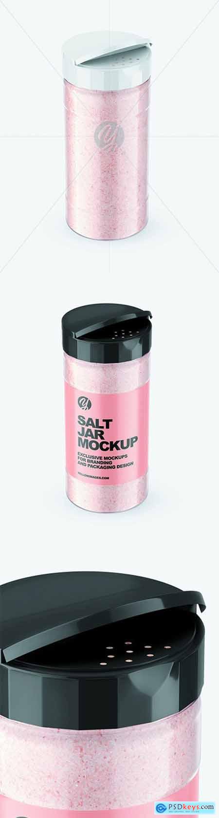 Glossy Clear Jar with Pink Salt Mockup 68706