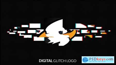 Digital Glitch Logo Reveal 17772801