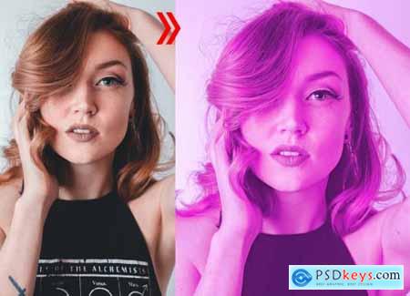 Pink Color Effect Photoshop Action 4910888