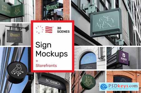 Sign Mockups and Storefront Mockups 5628951