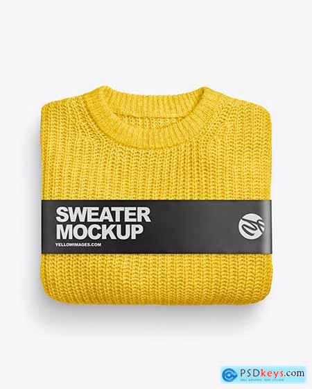 Folded Sweater Mockup 69619