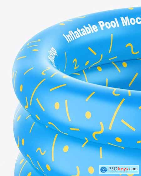 Inflatable 3-ring Baby Pool Mockup 69661