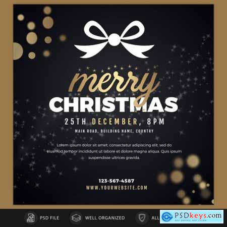 Christmas instagram post card or banner template - 15 PSD