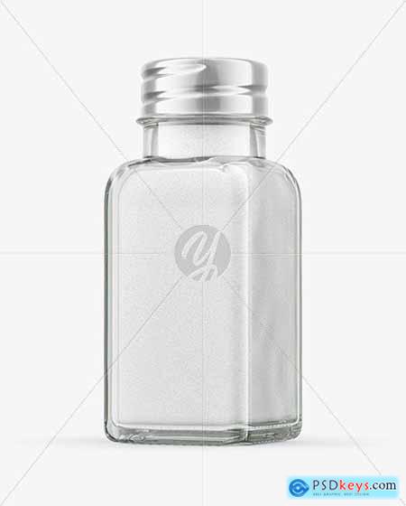 Clear Glass Jar with Salt Mockup 69606