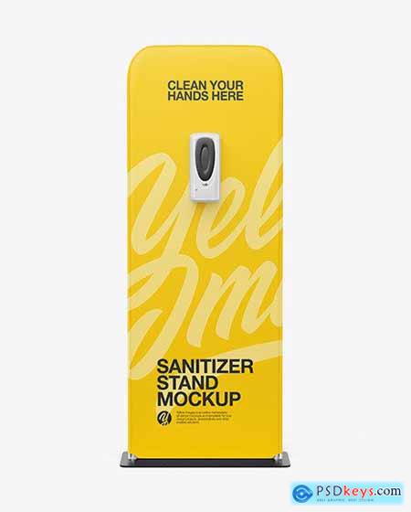 Hand Sanitizer Stand Mockup - Front View 69366