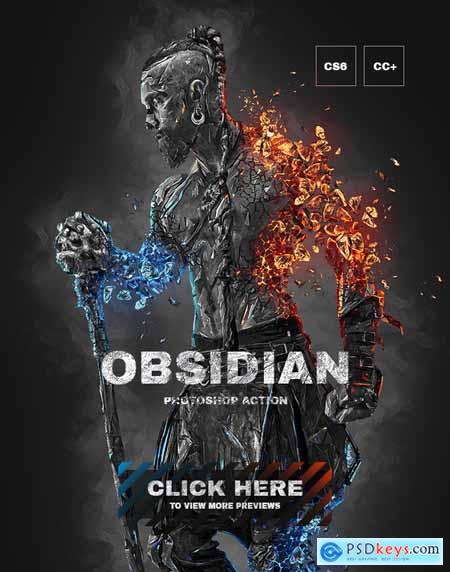 Obsidian Photoshop Action 26998428