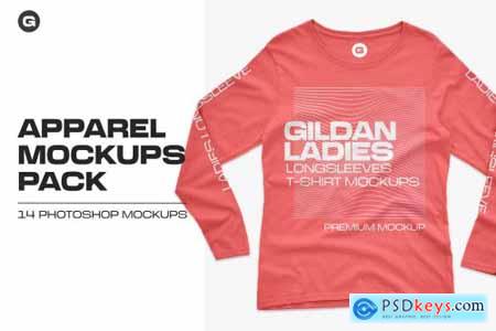 Gildan Ladies LongSleeve Mockups 5426610