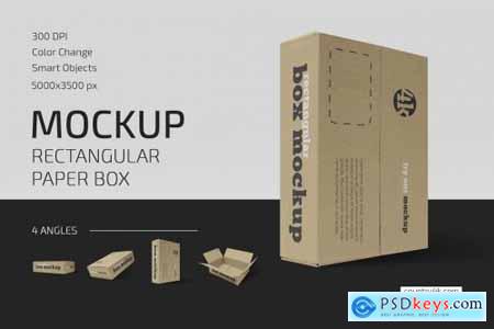 Rectangular Paper Box Mockup Set 5636839