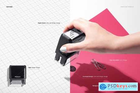 Noissue Self-inking Stamps Mockup 5370405