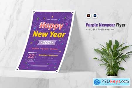 Purple New Year Flyer