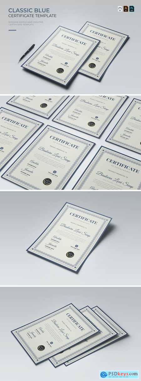 Classic Blue - Certificate