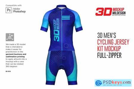 3d Mens Cycling Jersey kit Fullzip 5557438