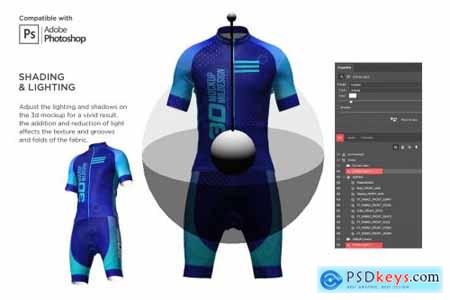 3d Mens Cycling Jersey kit Fullzip 5557438