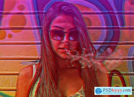 Anaglyph Photoshop Action 5394790