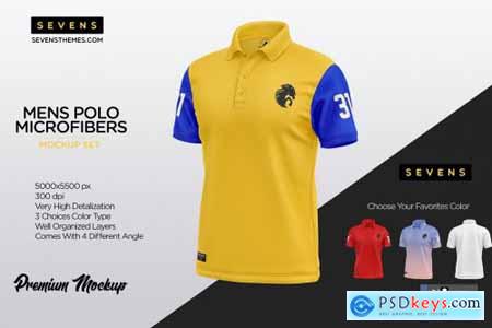 Men Polo Microfibers Mockup Set 5435444