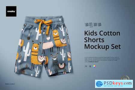Kids Cotton Shorts Mockup Set 5498907