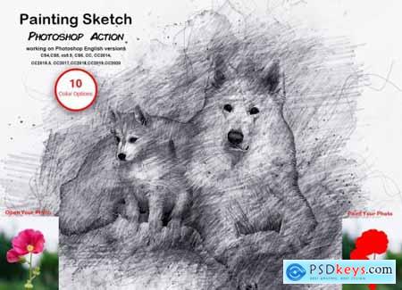 Painting Sketch Photoshop Action 5611943