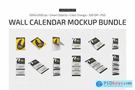 Wall Calendar Mockup Bundle 5643348