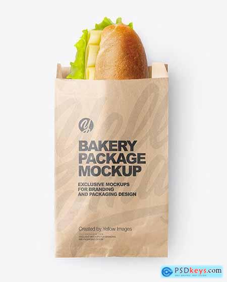 Kraft Paper Bakery Bag Mockup 69294