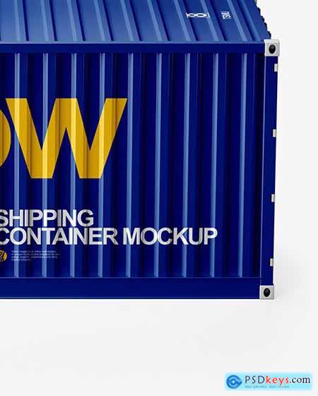 Shipping Container Mockup Side View 67387