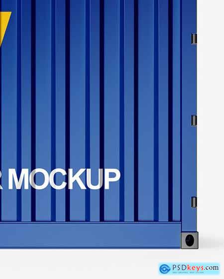 Shipping Container Mockup - Side View 67626