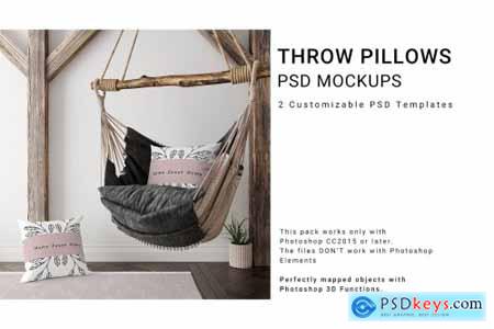 Throw Pillows and Fringe Carpet Set 5503013