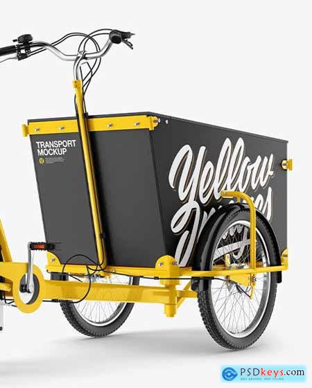 Cargo Bike Mockup - Back RightHalf Side View 69929 » Free Download