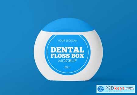 Dental floss box mockup