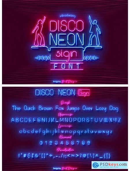 Disco Neon Sign Font