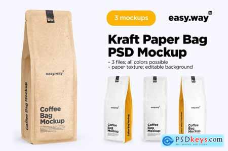Download Creativemarket Kraft Paper Coffee Bag Psd Mockup 5634563