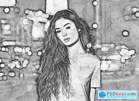 Sketch Oil Effect Photoshop Action 5639205