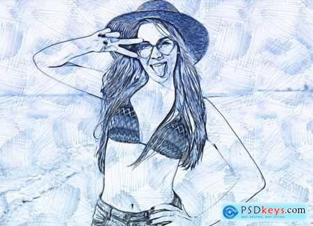 Sketch Oil Effect Photoshop Action 5639205