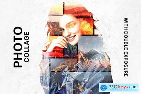 Collage Template with Double Exposure Effect