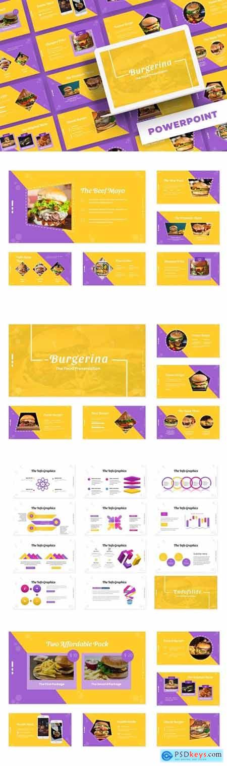 Burgerina Powerpoint, Keynote, Googleslide Template