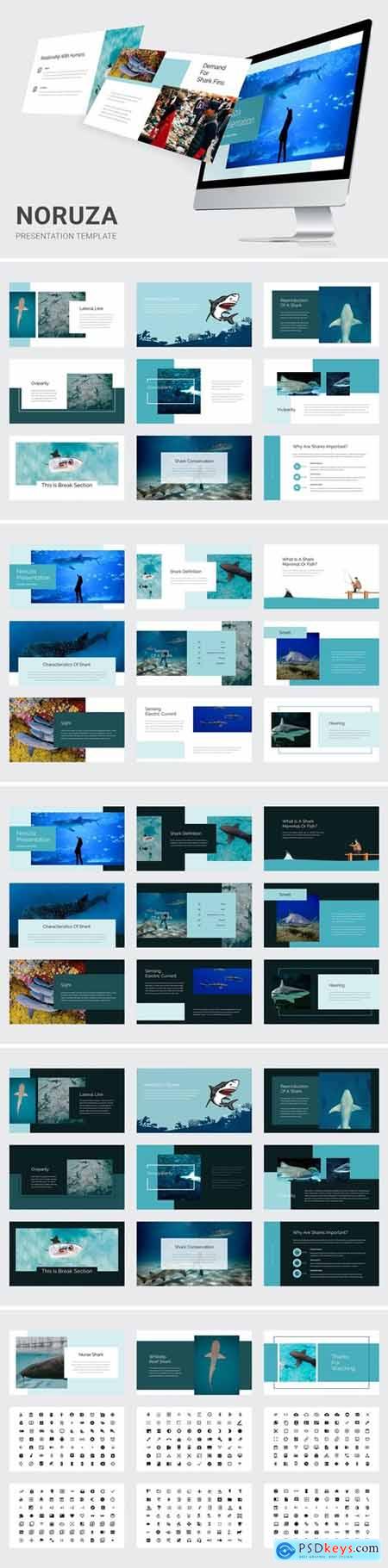 Noruza - Education About Shark Powerpoint, Keynote, Googleslide Template