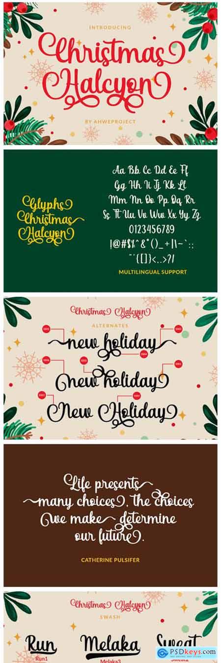 Christmas Halcyon Font