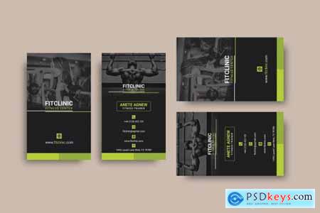 Fitness and Gym Center Business Card 4878216