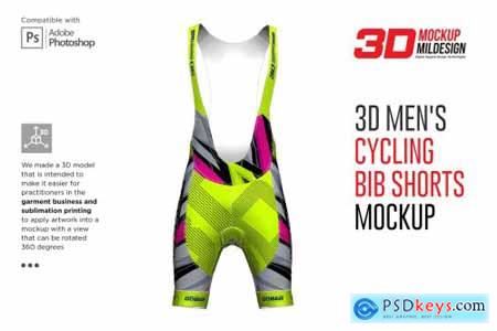 3D Mens Cycling Bib Short Mockup 5528680