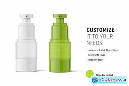 Cosmetic airless bottle mockup 15ml 4835169