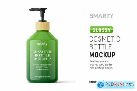 Glossy cosmetic bottle mockup 4817182